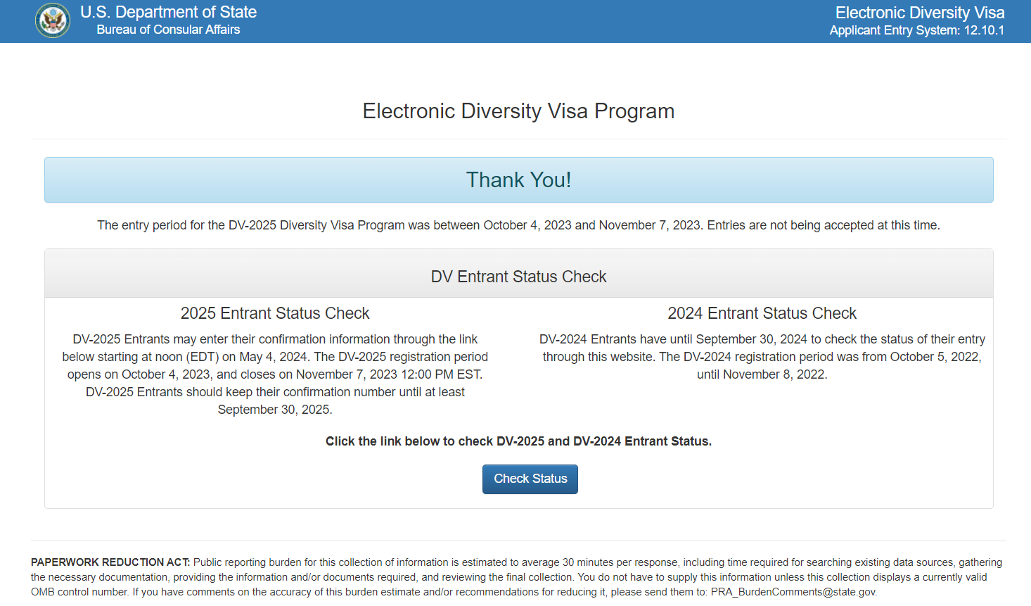 EDV Form 2025